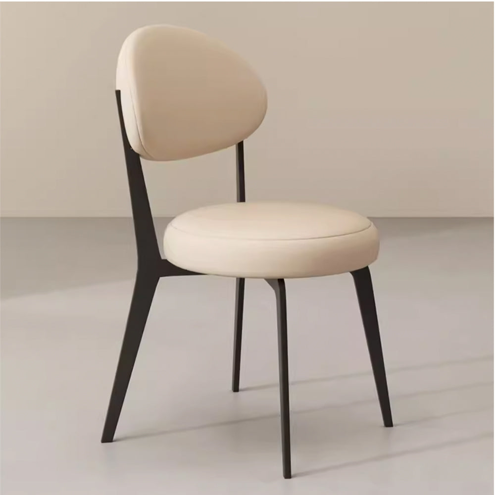 Keira Minimalist Round Seat Dining Chair