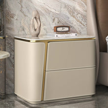 Muatkan imej ke dalam penonton Galeri, Barrera Light Luxury Sintered Stone Top Bedside Table
