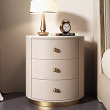 将图片加载到图库查看器，Tamsin 3 Drawers Rounded Bedside Table
