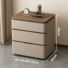 Load image into Gallery viewer, Wolfe 3 Tier Storage Wooden Top Bedside Table
