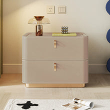 Load image into Gallery viewer, Nolan Saddle Leather Modern Wood Nightstand
