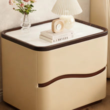 将图片加载到图库查看器，Zachary Minmalist Wave Marble Design Top Bedside Table

