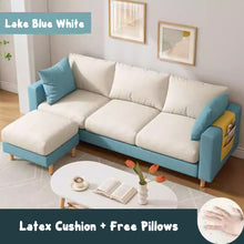 Muatkan imej ke dalam penonton Galeri, Joyce Pet Friendly Fabric Latex Seat Sofa With Pillows
