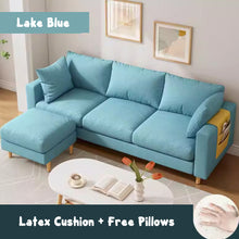 Muatkan imej ke dalam penonton Galeri, Joyce Pet Friendly Fabric Latex Seat Sofa With Pillows
