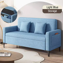Load image into Gallery viewer, Marino Storage Fabric Sofa with Side Pocket and Pillow
