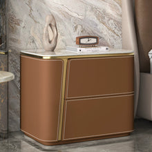 Muatkan imej ke dalam penonton Galeri, Barrera Light Luxury Sintered Stone Top Bedside Table
