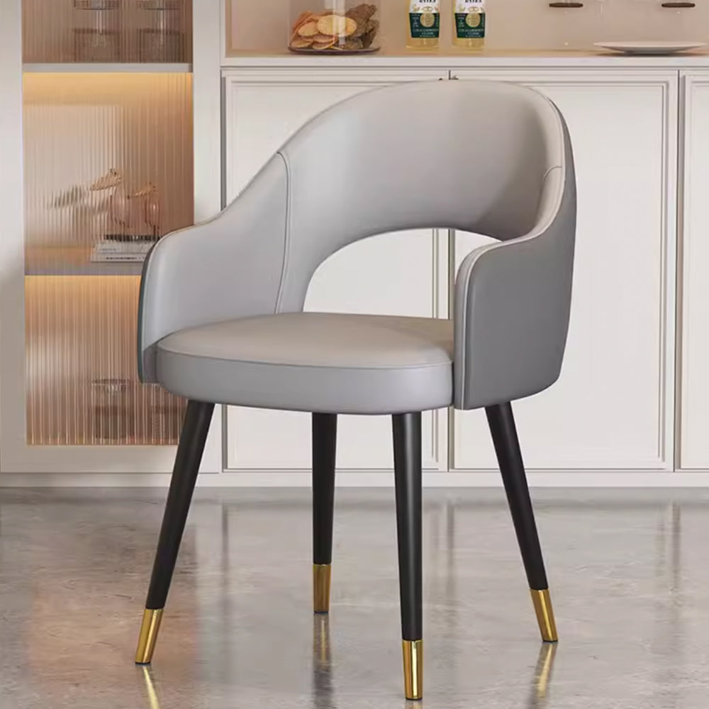 Rubio Italian Design Black Gold Leg Dining Chair