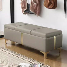 Load image into Gallery viewer, Poppy Gold Lining Storage Bench
