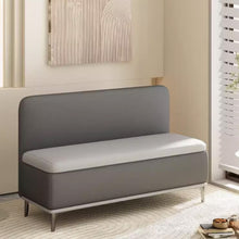 Muatkan imej ke dalam penonton Galeri, Murphy Back Rest Dual Tone PU Leather Storage Bench
