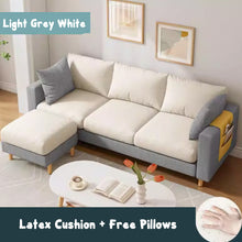 Muatkan imej ke dalam penonton Galeri, Joyce Pet Friendly Fabric Latex Seat Sofa With Pillows
