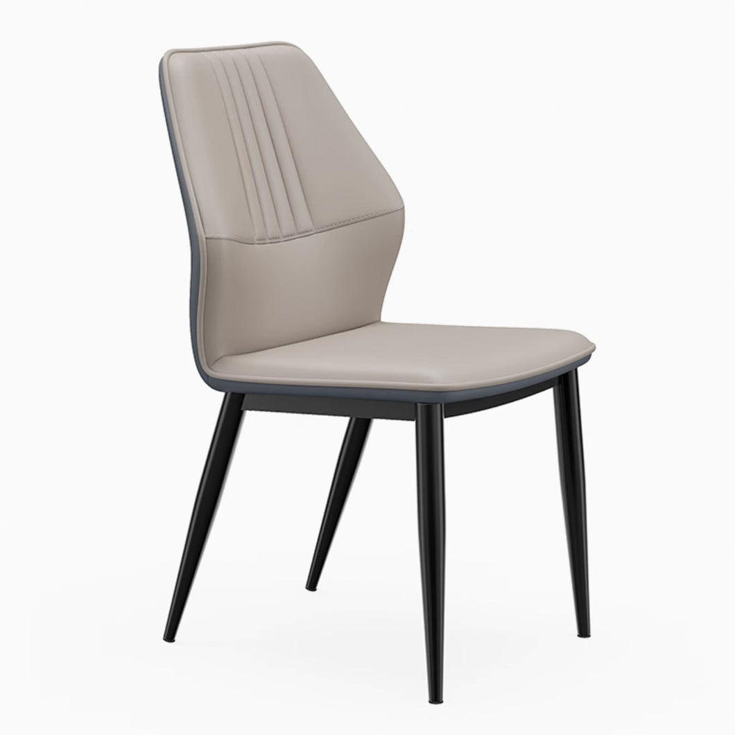 Fields Line Back Rest PU Leather Dining Chair