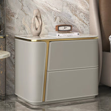Muatkan imej ke dalam penonton Galeri, Barrera Light Luxury Sintered Stone Top Bedside Table
