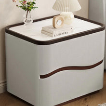 将图片加载到图库查看器，Zachary Minmalist Wave Marble Design Top Bedside Table
