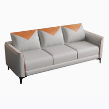 Muatkan imej ke dalam penonton Galeri, Melendez Pet Friendly PU Leather Triangle Design Sofa
