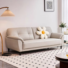 Muatkan imej ke dalam penonton Galeri, Tapia Cowhide Leather Curve Side Arm Latex Sofa
