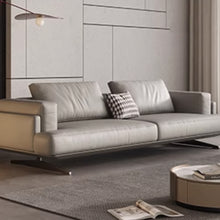Muatkan imej ke dalam penonton Galeri, Fitzgerald Italian Designer Luxury Wide Seat Cowhide Leather Sofa
