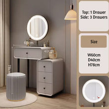 Muatkan imej ke dalam penonton Galeri, Stephanie Sleek Design Dressing Table Set 0.5m to 1m
