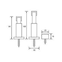 将图片加载到图库查看器，ES'TECH Brass Adjustable Magnetic Door Holder MDH8024
