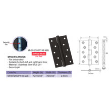 Muatkan imej ke dalam penonton Galeri, MY HINGE Stainless Steel Hinge MHSH2553FT4B-M/B
