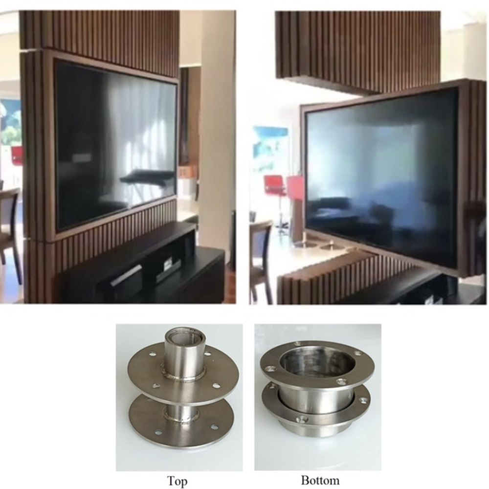 Tv Rotation Pivot MIRAI TV Wall Rotating Pivot Set SS304 (Max 120kg) – Mirai Town PLT