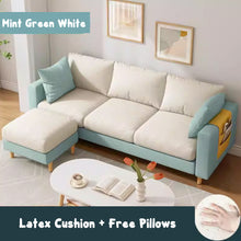 Muatkan imej ke dalam penonton Galeri, Joyce Pet Friendly Fabric Latex Seat Sofa With Pillows
