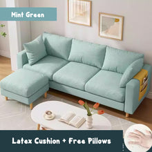 Muatkan imej ke dalam penonton Galeri, Joyce Pet Friendly Fabric Latex Seat Sofa With Pillows
