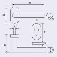 Load image into Gallery viewer, DUFIX Stainless Steel Narrow Lever Handle SUS 304 NR 102
