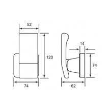 将图片加载到图库查看器，NOVOSOM Push &amp; Pull Lock Privacy Series NVS-988
