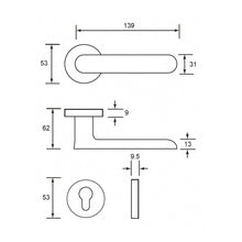 Muatkan imej ke dalam penonton Galeri, NOVOSOM Designer Lever Handle Jupiter Series NVS-A1801R-JUP
