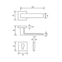 Muatkan imej ke dalam penonton Galeri, NOVOSOM Designer Lever Handle Jupiter Series NVS-A1801S-JUP-BN
