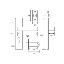 Muatkan imej ke dalam penonton Galeri, NOVOSOM Stainless Steel Lever Handle On Plate B Series NVS-B310-MB
