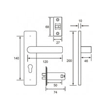 Muatkan imej ke dalam penonton Galeri, NOVOSOM Stainless Steel Lever Handle On Plate B Series NVS-B310-SS
