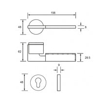 Muatkan imej ke dalam penonton Galeri, NOVOSOM Designer Lever Handle Hamilton Series NVS299-HAM-SBN/BRL
