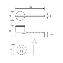 Muatkan imej ke dalam penonton Galeri, NOVOSOM Designer Lever Handle Tauranga Series NVS299-TAU-BLK/BKL
