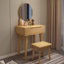 将图片加载到图库查看器，Eileen Natural Wood Dressing Table Set 0.6m to 0.8m
