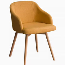 将图片加载到图库查看器，Ballard Wood Leg PU Leather Fabric Dining Chair

