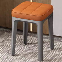 将图片加载到图库查看器，Ellena PU Leather Cushion Stackable Stool
