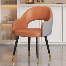 Load image into Gallery viewer, Rubio Italian Design Black Gold Leg Dining Chair
