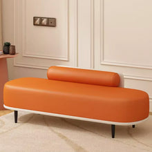 将图片加载到图库查看器，Milly Celebrity Fitting Room Pet Friendly PU Leather Bench
