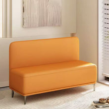 Muatkan imej ke dalam penonton Galeri, Murphy Back Rest Dual Tone PU Leather Storage Bench
