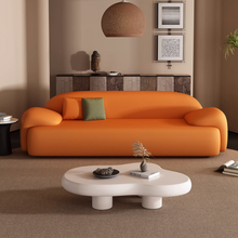 将图片加载到图库查看器，Silas Pet Friendly Leather Trendy Cloud Sofa
