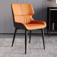 将图片加载到图库查看器，Colby Luxury Backrest PU Leather Dining Chair
