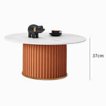 Load image into Gallery viewer, Gibson Pleated Round Coffee Table
