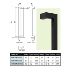 Muatkan imej ke dalam penonton Galeri, ES'TECH Stainless Steel Pull Handle SUS304 PH25N Black
