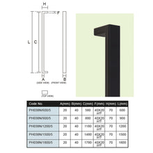 Muatkan imej ke dalam penonton Galeri, ES'TECH Stainless Steel Pull Handle SUS304 PH38N Black
