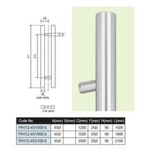 Load image into Gallery viewer, ES'TECH Stainless Steel Pull Handle SUS304 PH112
