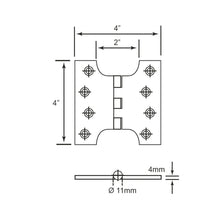 将图片加载到图库查看器，E-SWING Parliament Brass Hinges PH4424
