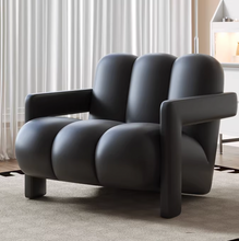 Load image into Gallery viewer, Meleas Flannel PU Leather Leisure Arm Chair Sofa
