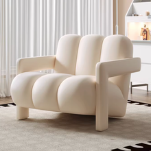 Load image into Gallery viewer, Meleas Flannel PU Leather Leisure Arm Chair Sofa
