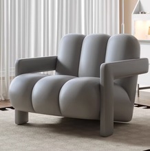 Load image into Gallery viewer, Meleas Flannel PU Leather Leisure Arm Chair Sofa
